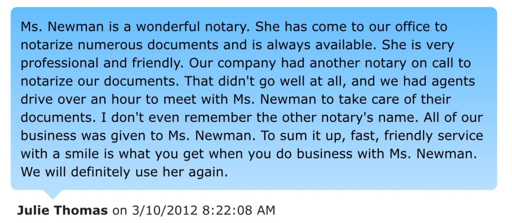 Lake Charles A1 Mobile Notary review