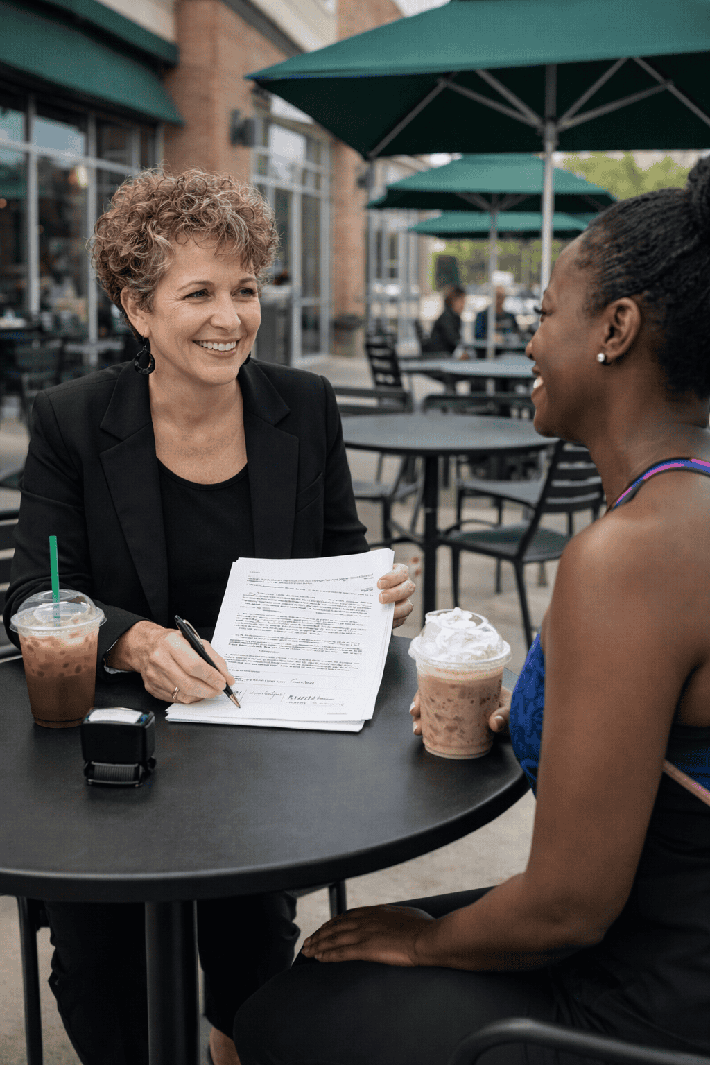 saturday notary meeting at coffee shop